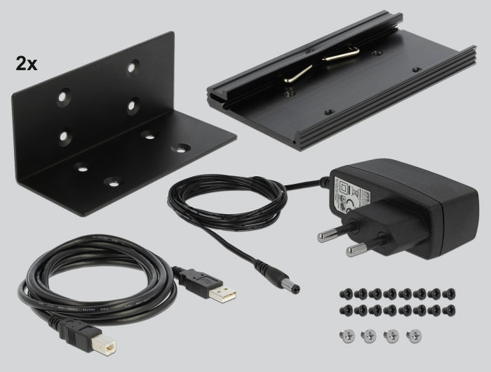 רכזת USB 2.0 עם 12 יציאות DB9 Serial RS-232 15kV ESD זכר צ'יפ FTDI - delock.israel