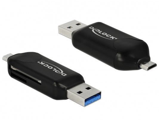 קורא כרטיסי Micro USB OTG+USB 3.0 - delock.israel