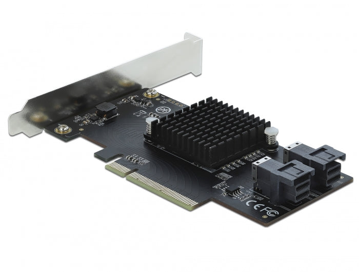 כרטיס PCIe x8 Low profile עם 2 יציאות SFF-8643 NVMe - delock.israel