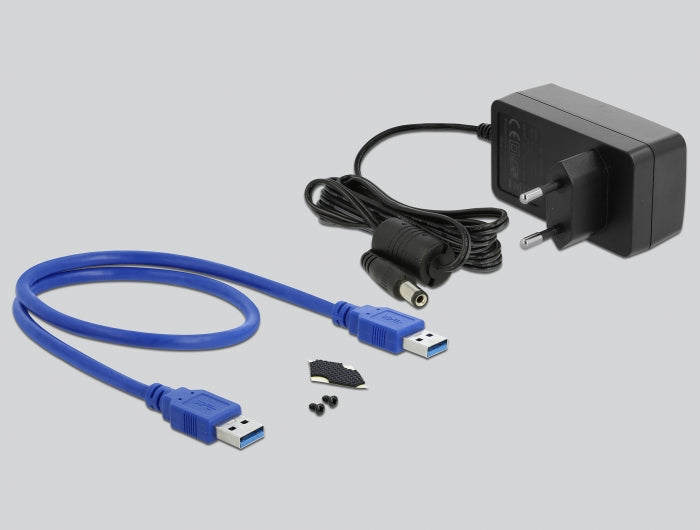 מארז חיצוני USB-3.1 Gen1 לדיסק קשיח SATA HDD/SSD 3.5″ (פלסטיק) - delock.israel