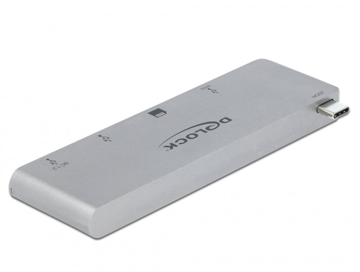 מפצל USB-C 3.2 5Gbps PD 100Watt עבור MacBook עם 2 פורט USB-A וקורא כרטיסים - delock.israel