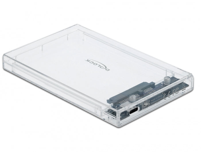 מארז חיצוני שקוף USB 3.2 Gen 2 עבור כונן דיסק 2.5″SATA HDD/SSD 4TB ללא כלי עבודה - delock.israel