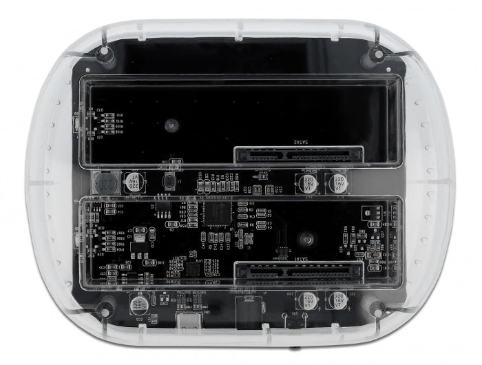תחנת עגינה USB-C 3.2 Gen 1 עבור 2 כונני SATA HDD/SSD 2.5″/ 3.5″ - delock.israel