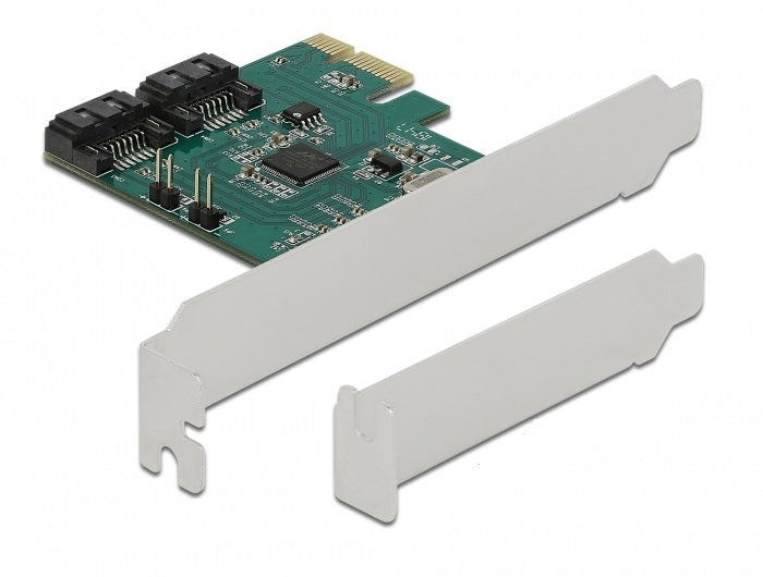כרטיס SATA PCI-E x1 עם 2 יציאות SATA 6 Gb/s תומך RAID - delock.israel