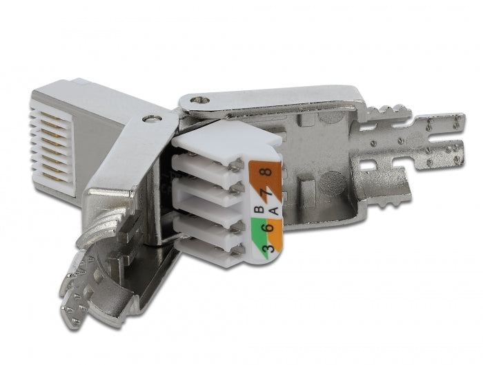 תקע רשת מסוכך RJ45 Cat.6 ללא כלי עבודה - delock.israel