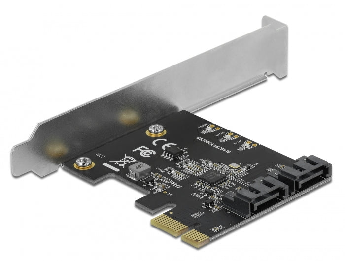 כרטיס SATA PCI-E x1 עם 2 יציאות SATA 6 Gb/s - delock.israel