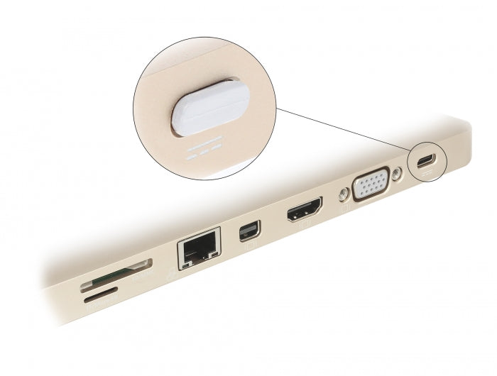 כיסוי נגד אבק ללא אחיזה לשקע USB-C - delock.israel