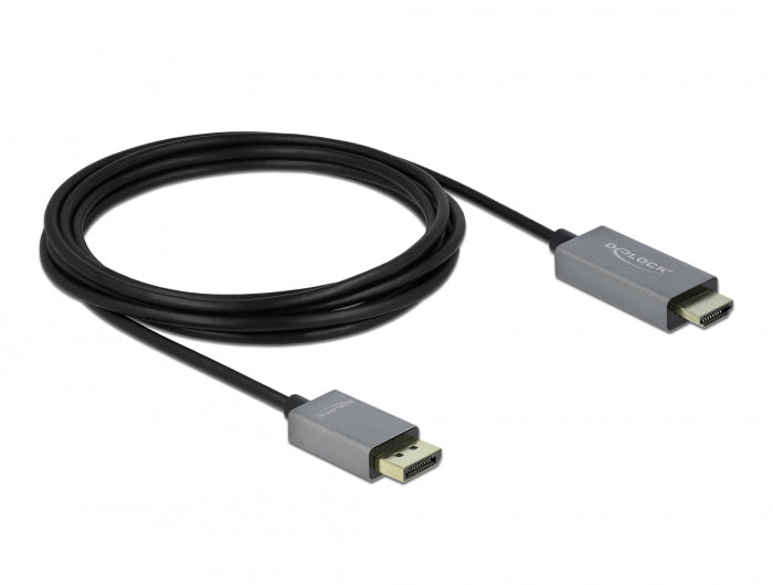 כבל DisplayPort 1.4 4K HDR אקטיבי לחיבור מסך HDMI ז/ז תומך 60 הרץ - delock.israel