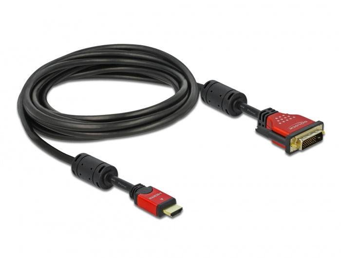כבל תצוגה תקע HDMI לתקע DVI 24+1 תומך 60 הרץ - delock.israel