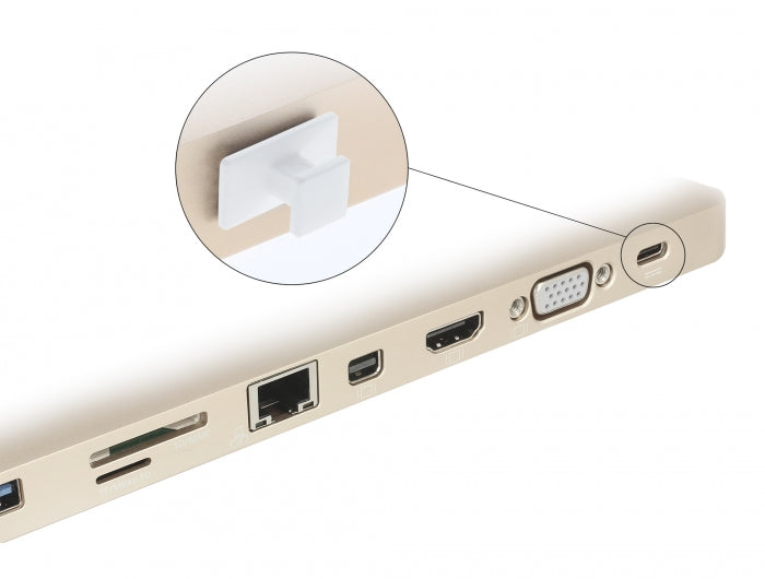 כיסוי נגד אבק עם אחיזה לשקע USB-C - delock.israel