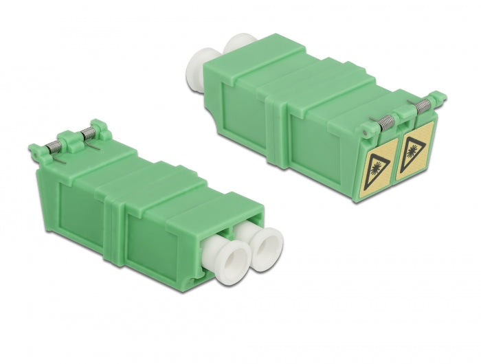 מתאם אופטי LC Duplex סינגל מוד עם מכסה להגנה בלייזר - delock.israel