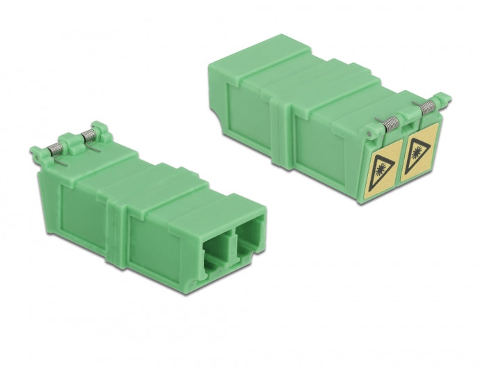 מתאם אופטי LC Duplex סינגל מוד עם מכסה להגנה בלייזר - delock.israel