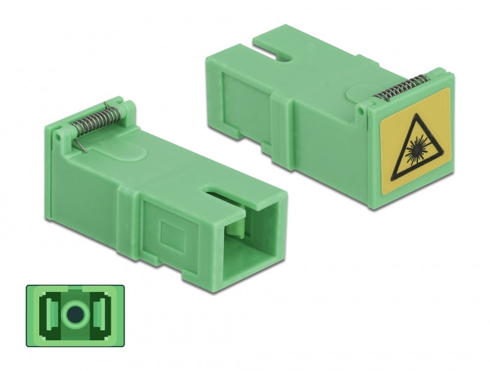 מתאם אופטי SC Simplex סינגל מוד עם מכסה להגנה בלייזר - delock.israel