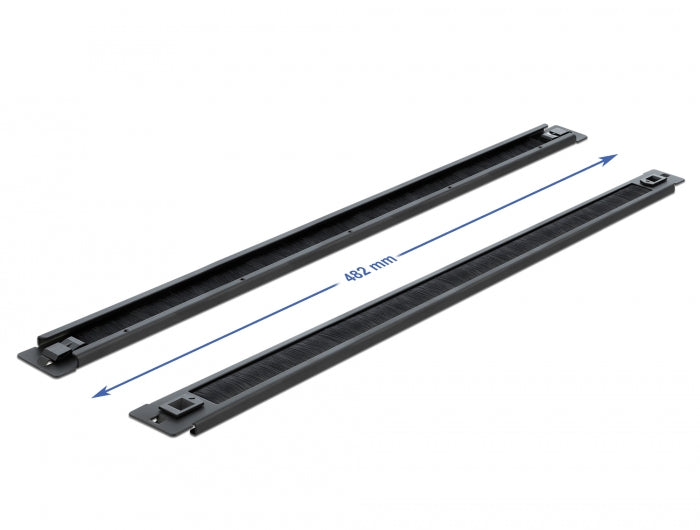 פאנל שערות 1U / 19'' Tool free לארון תקשורת - delock.israel