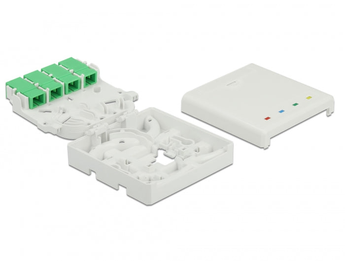 קופסא FTTH DIN Rail לחיבור 4 סיבים אופטיים - delock.israel