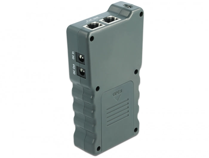 טסטר מקצועי LCD לבדיקת כבלי רשת RJ45 / PoE / DC - delock.israel