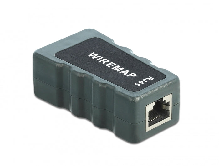טסטר מקצועי LCD לבדיקת כבלי רשת RJ45 / PoE / DC - delock.israel
