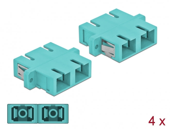 מתאם אופטי לפאנל SC Duplex OM3 מולטי מוד נ/נ - delock.israel