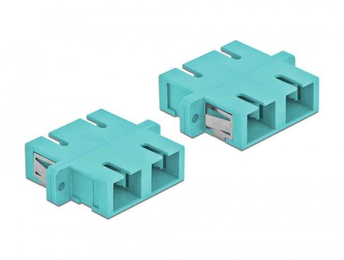 מתאם אופטי לפאנל SC Duplex OM3 מולטי מוד נ/נ - delock.israel
