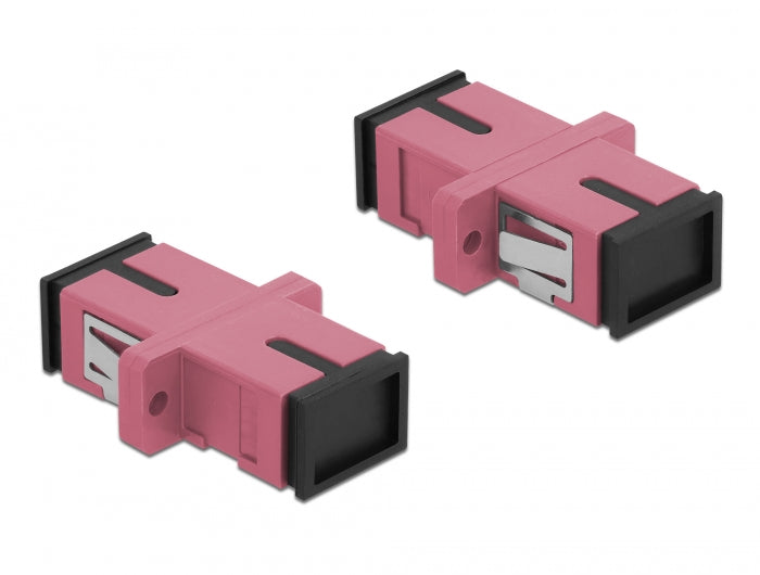 מופה סיבים אופטיים לפאנל SC Simplex multi-mode OM4 נ/נ סט 4 יח - delock.israel