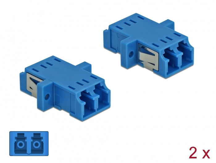 מתאם אופטי לפאנל LC Duplex סינגל מוד נ/נ - delock.israel