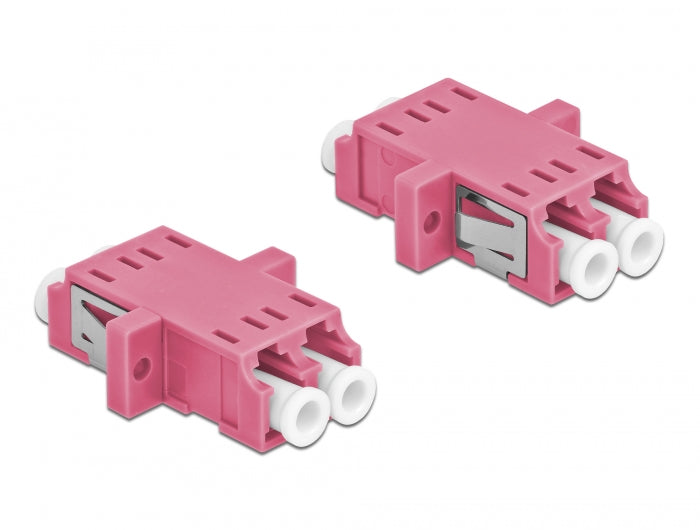 מתאם אופטי לפאנל LC Duplex OM4 מולטי מוד נ/נ - delock.israel