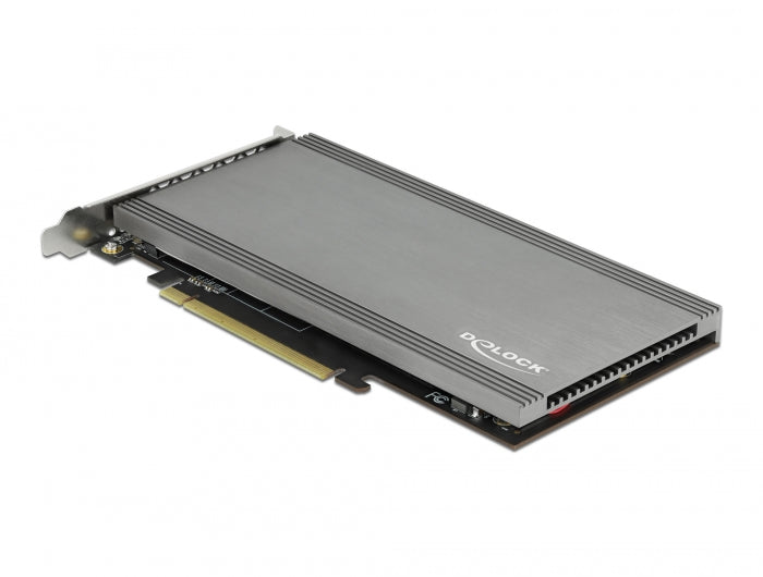 כרטיס PCI-E x16 עם מאוורר קירור עבור 4 כוננים M.2 NVMe - delock.israel