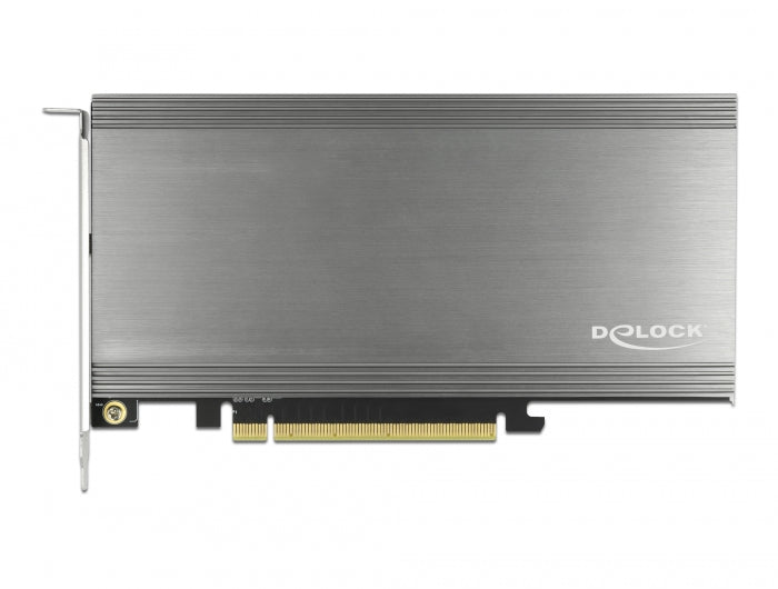 כרטיס PCI-E x16 עם מאוורר קירור עבור 4 כוננים M.2 NVMe - delock.israel
