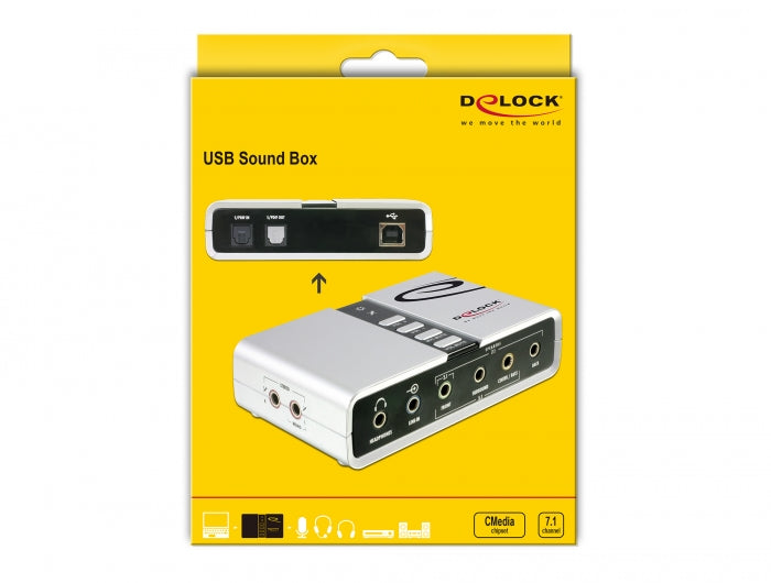 כרטיס קול מקצועי USB 7.1 עם חיבור אופטי - delock.israel