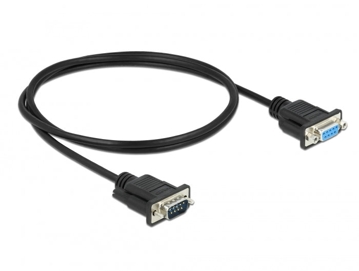 כבל מאריך סריאלי מוצלב Serial D-Sub RS-232 Null modem עם מחברים קומפקטיים ז/נ - delock.israel
