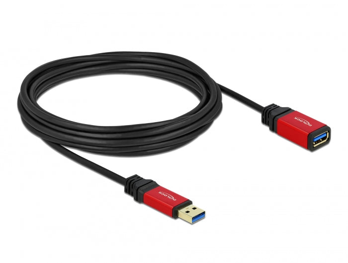 כבל מאריך USB-A 3.0 5Gbps Red metal ז/נ - delock.israel