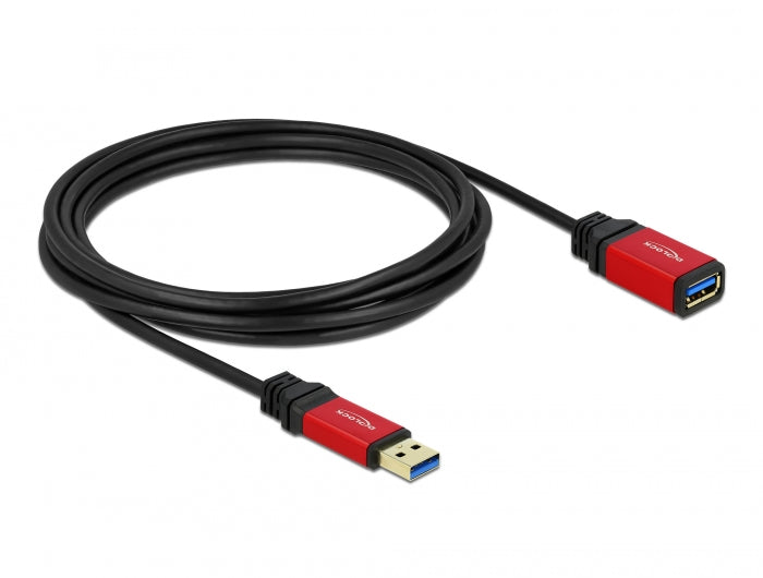 כבל מאריך USB-A 3.0 5Gbps Red metal ז/נ - delock.israel