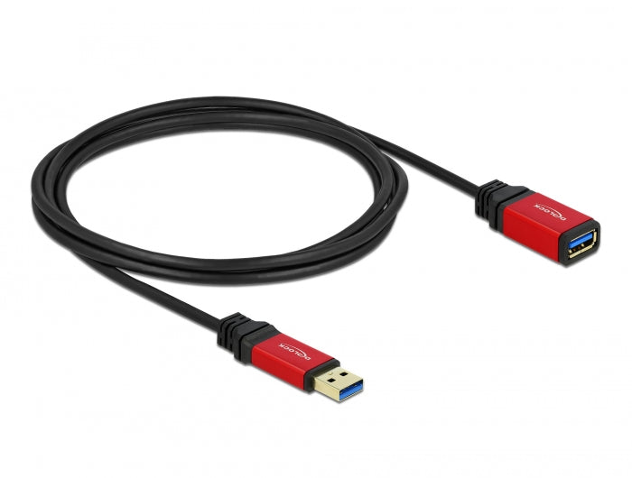כבל מאריך USB-A 3.0 5Gbps Red metal ז/נ - delock.israel