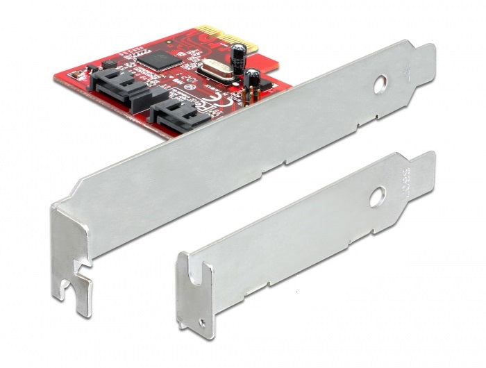 כרטיס SATA PCI-E x1 עם 2 יציאות SATA 6 Gb/s תומך RAID - delock.israel