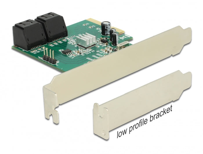 כרטיס SATA PCI-E עם 4 יציאות SATA 6 Gb/s תומך RAID - delock.israel