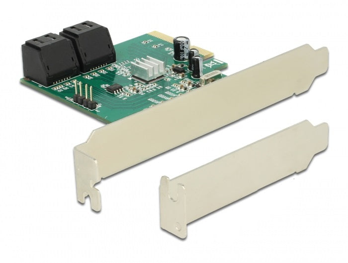 כרטיס SATA PCI-E עם 4 יציאות SATA 6 Gb/s תומך RAID - delock.israel