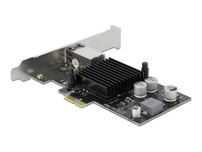 כרטיס רשת קווי PCIe x1 Gigabit Low profile עם יציאת +RJ45 PoE צ'יפ אינטל i210 - delock.israel