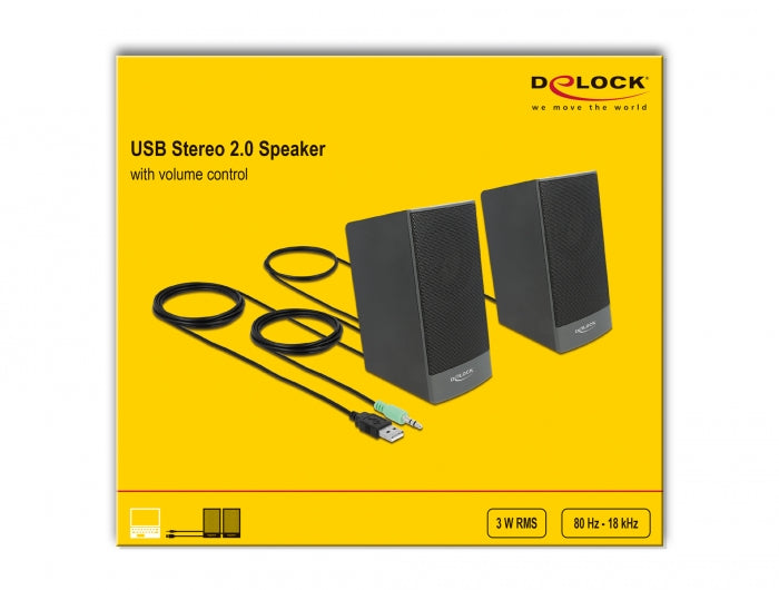 רמקולים למחשב PL 3.5 Stereo - delock.israel