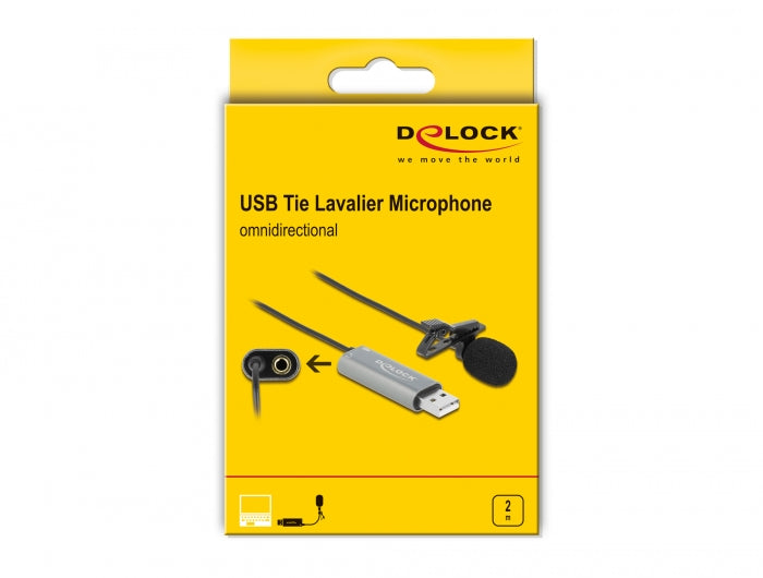 מיקרופון קליפס USB מקצועי - delock.israel