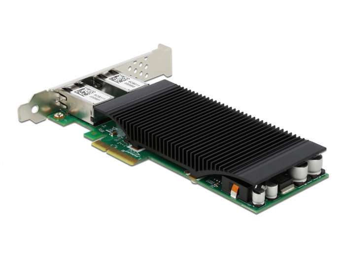כרטיס רשת קווי PCIe x4 Gigabit Low profile עם 2 יציאות +RJ45 PoE צ'יפ אינטל i350 - delock.israel