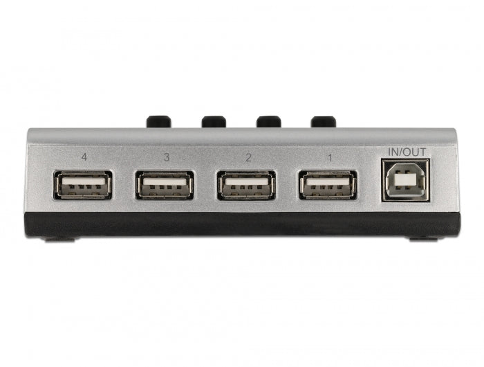 מיתוג מכני USB 2.0 דו - כיווני עם 4 יציאות USB-A - delock.israel