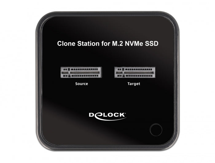 תחנת עגינה USB-C 3.2 ל- 2 דיסקים M.2 NVMe עם פונקציית שכפול - delock.israel