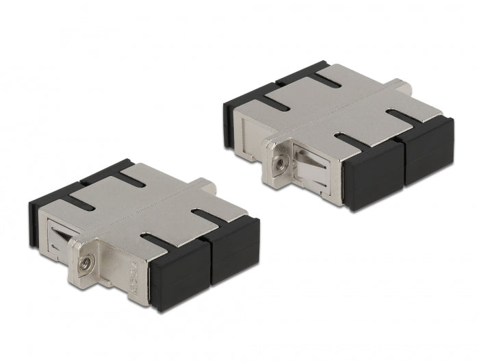 מתאם אופטי מתכתי לפאנל SC Duplex סינגל מוד נ/נ - delock.israel