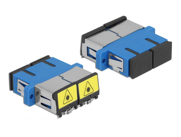 מתאם אופטי לפנל SC Duplex סינגל מוד עם מכסה להגנה בלייזר נ/נ - delock.israel