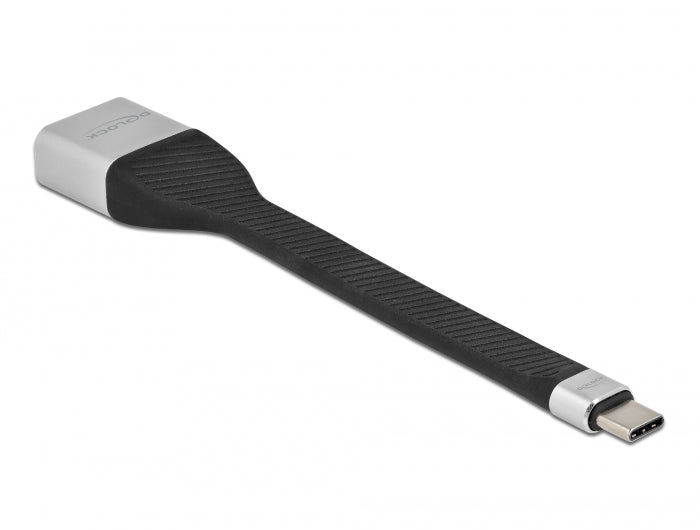 מתאם תצוגה שטוח תקע USB-C לשקע DisplayPort 4K תומך HDR - delock.israel