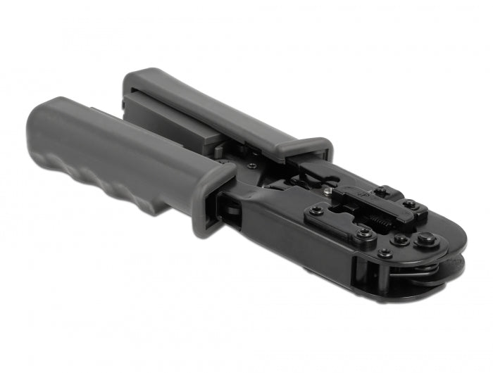 לוחץ כבל רשת או טלפון מקצועי RJ45+RJ10+RJ12/11 משולב עם טסטר לבדיקת כבלי רשת - delock.israel