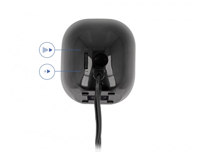 Delock Mini Stereo PC Speaker with 3.5 mm stereo jack male and USB powered - delock.israel