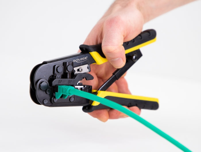 לוחץ כבל רשת או טלפון מקצועי 4P+RJ45+RJ12/11 - delock.israel