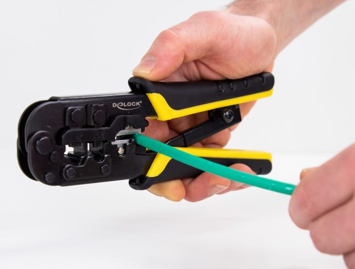 לוחץ כבל רשת או טלפון מקצועי 4P+RJ45+RJ12/11 - delock.israel