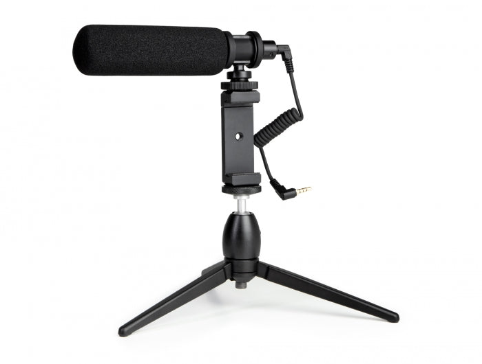 מיקרופון לבלוגרים עבור סמארטפונים ומצלמות DSLR מקצועיות - delock.israel